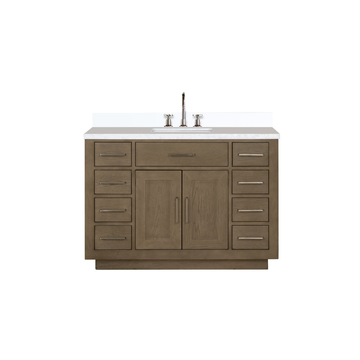Lexora Abbey 48 in. Grey Oak Single Sink Bath Vanity