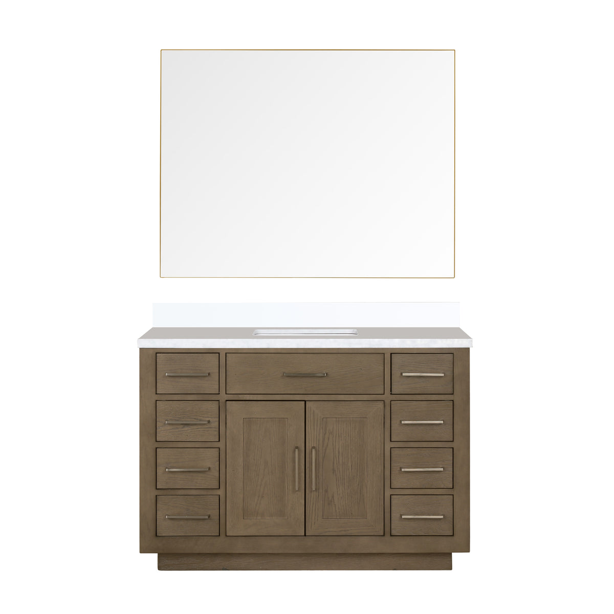 Lexora Abbey 48 in. Grey Oak Single Sink Bath Vanity
