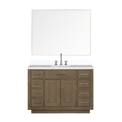 Lexora Abbey 48 in. Grey Oak Single Sink Bath Vanity