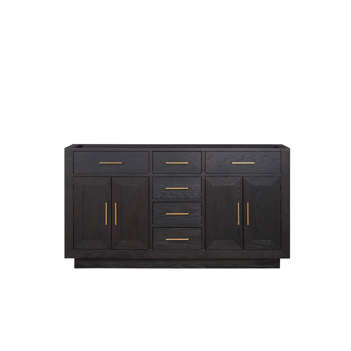 Lexora Abbey 60 in. Black Oak Double Sink Bath Vanity