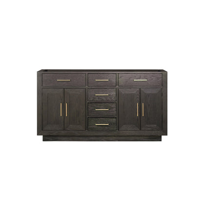 Lexora Abbey 60 in. Brown Oak Double Sink Bath Vanity