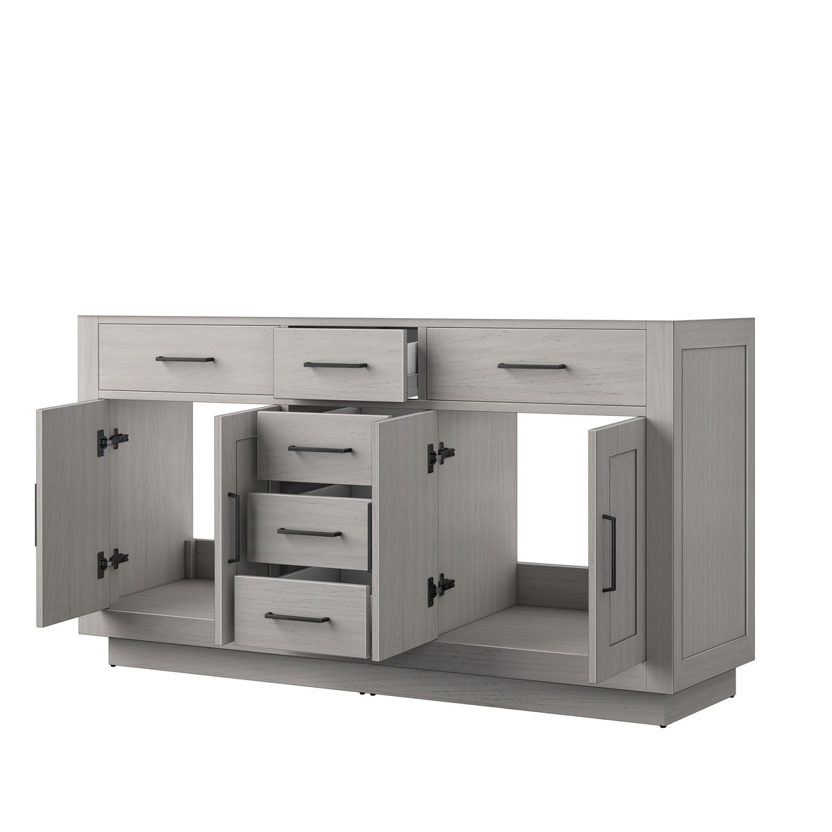 Lexora Abbey 60 in. White Oak Double Sink Bath Vanity