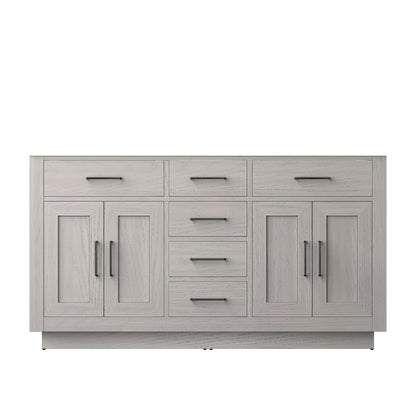 Lexora Abbey 60 in. White Oak Double Sink Bath Vanity