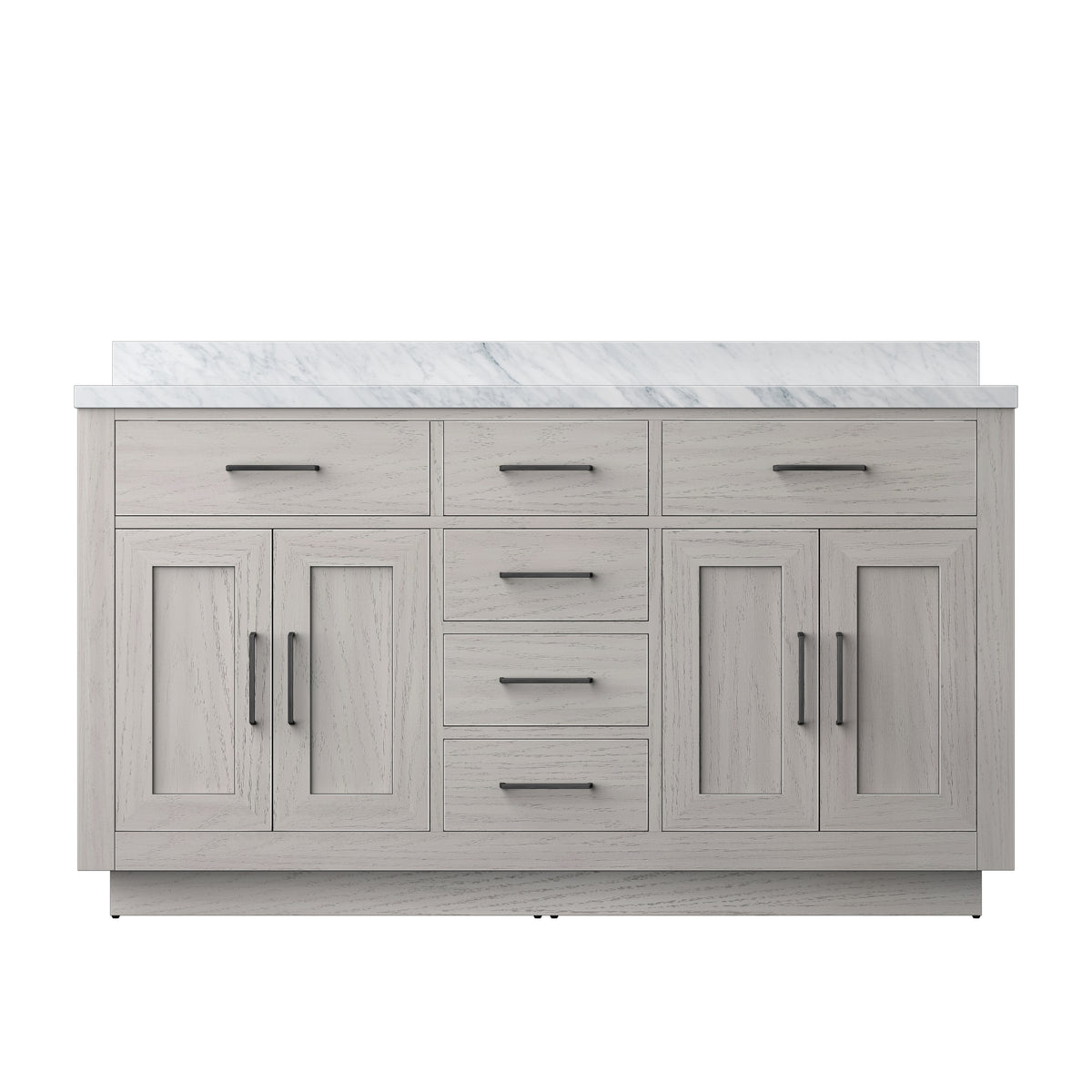 Lexora Abbey 60 in. White Oak Double Sink Bath Vanity