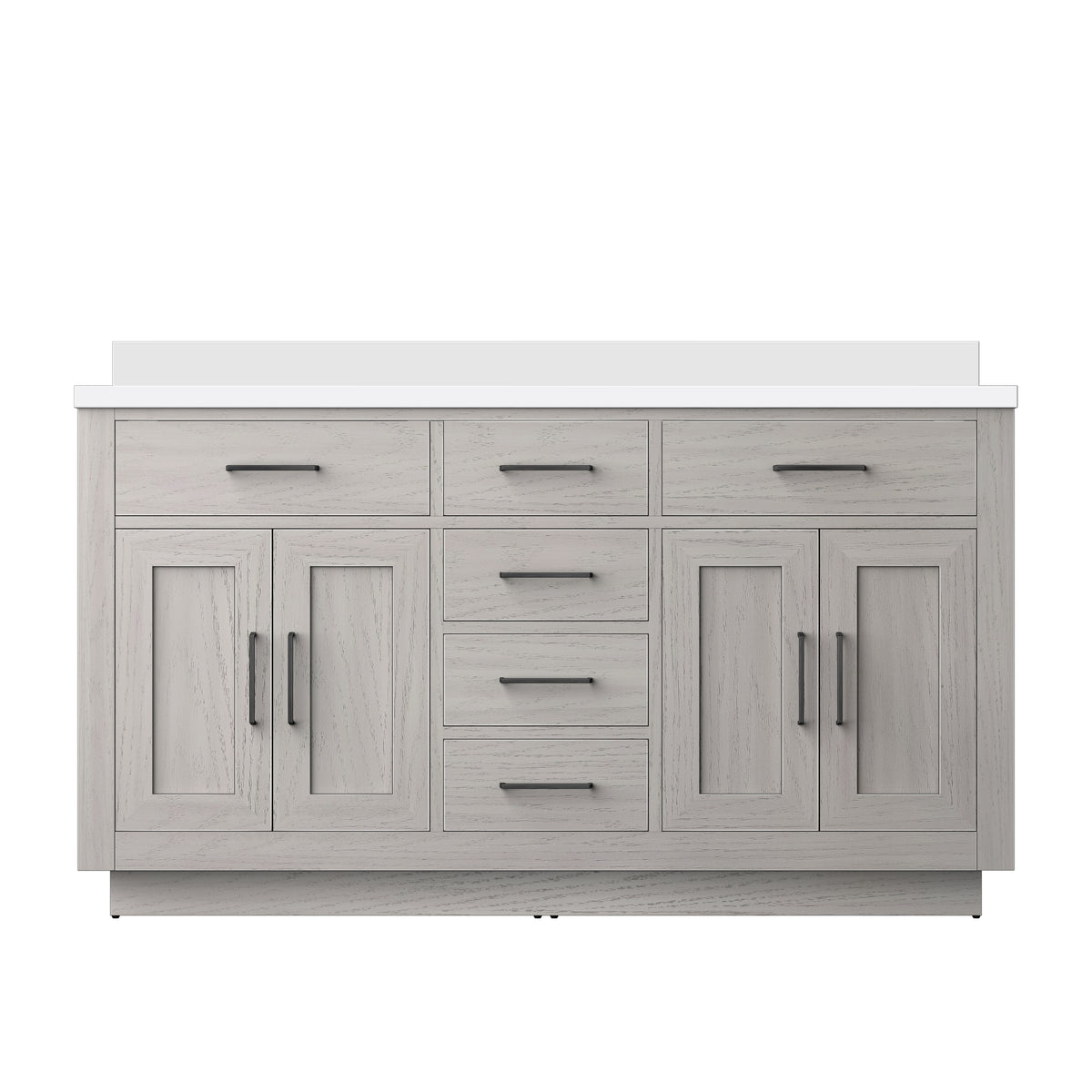 Lexora Abbey 60 in. White Oak Double Sink Bath Vanity