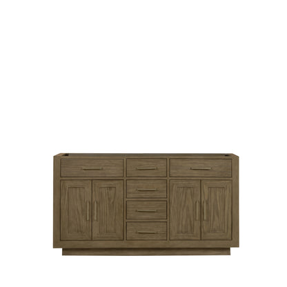Lexora Abbey 60 in. Grey Oak Double Sink Bath Vanity