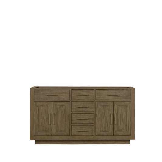 Lexora Abbey 60 in. Grey Oak Double Sink Bath Vanity