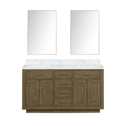 Lexora Abbey 60 in. Grey Oak Double Sink Bath Vanity