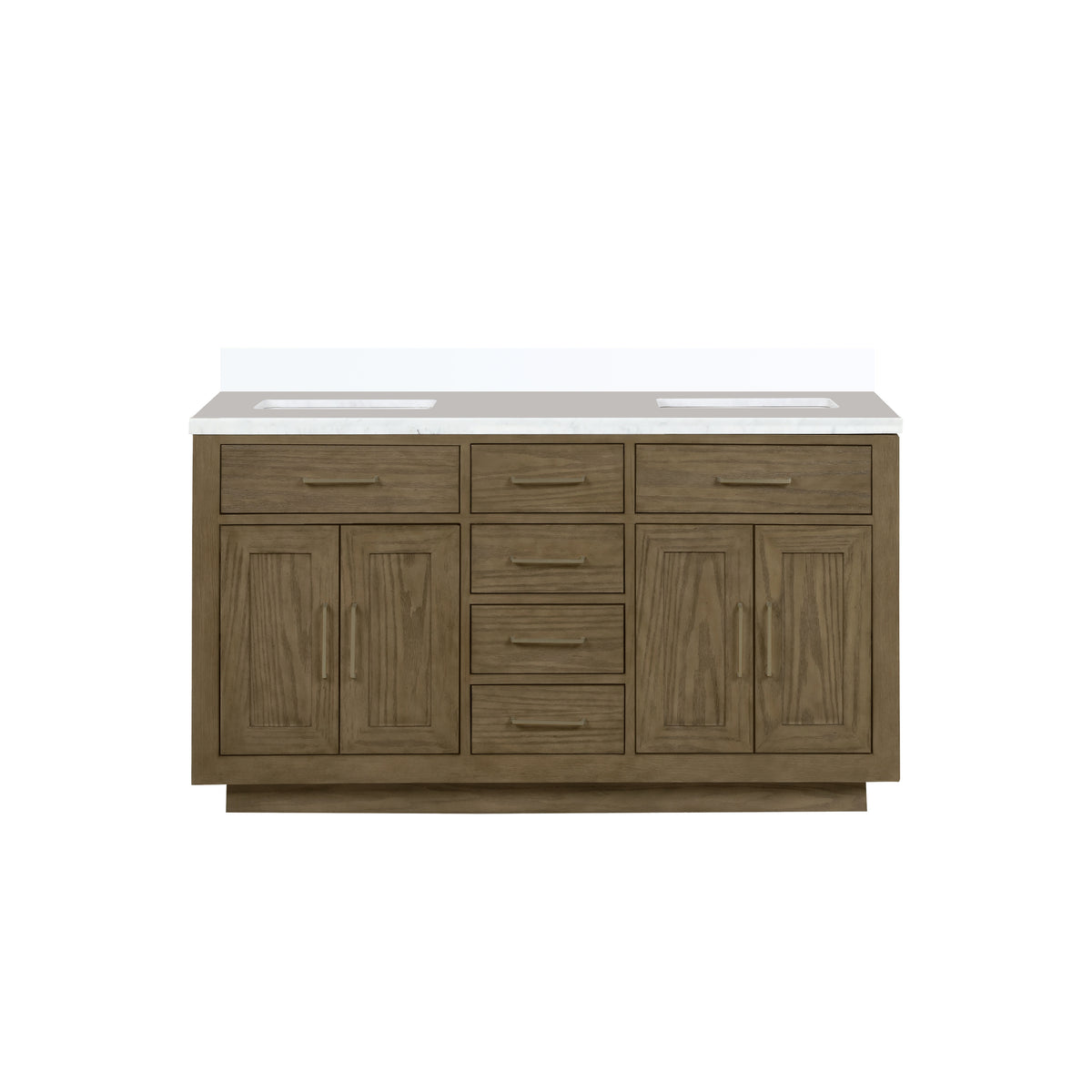 Lexora Abbey 60 in. Grey Oak Double Sink Bath Vanity