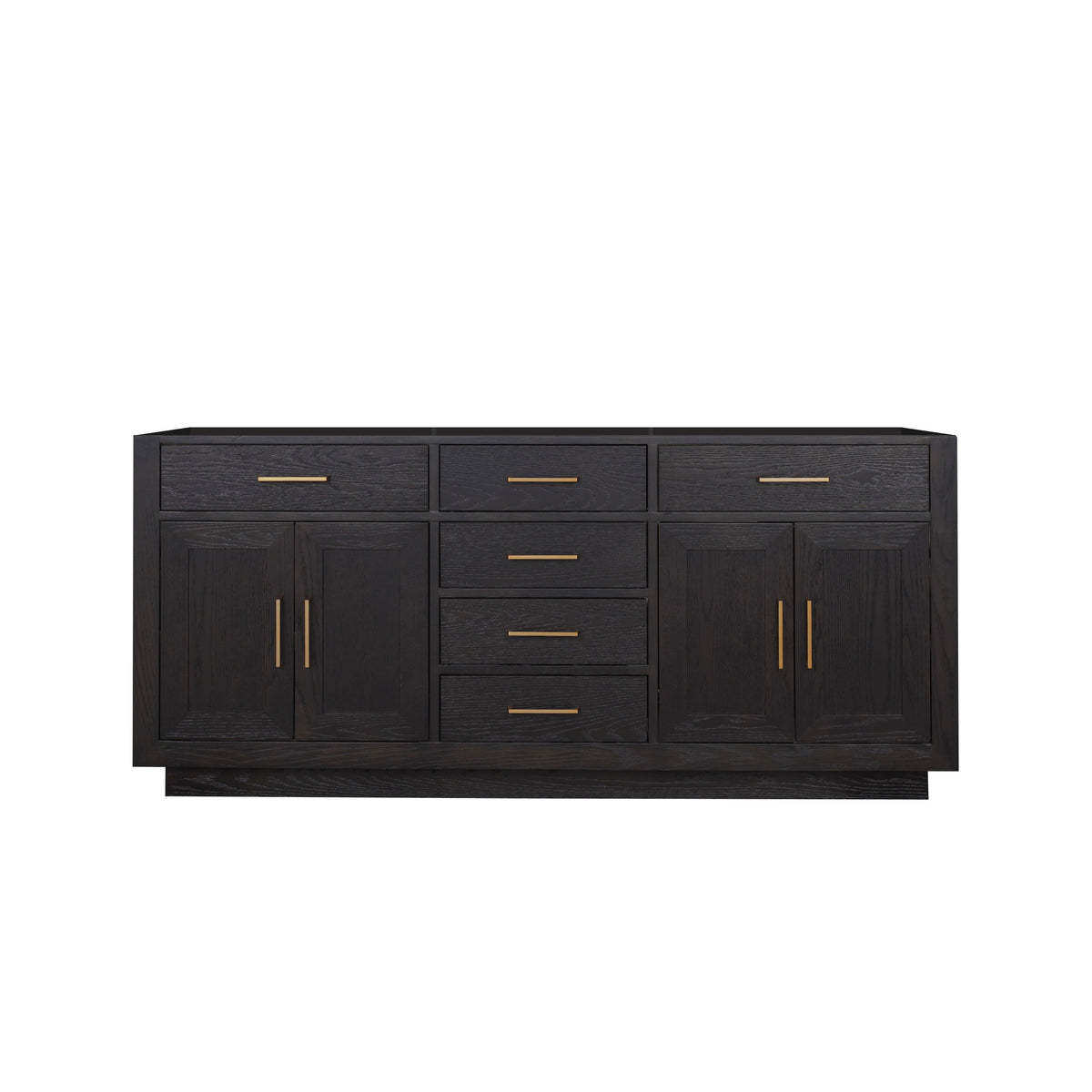 Lexora Abbey 72 in. Black Oak Double Sink Bath Vanity