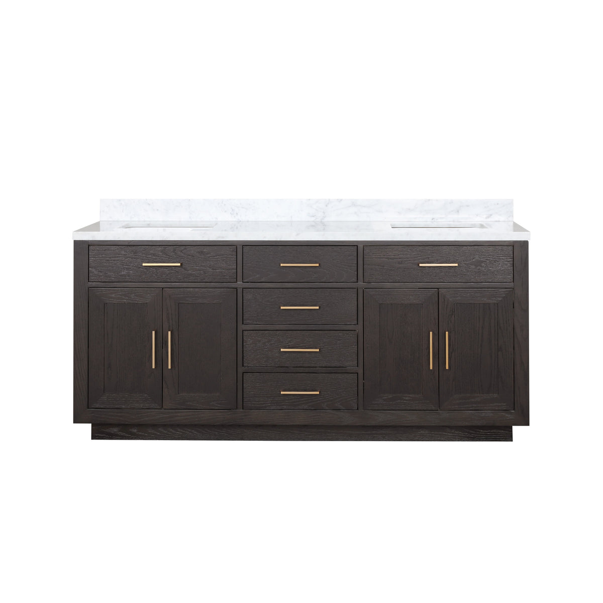 Lexora Abbey 72 in. Brown Oak Double Sink Bath Vanity