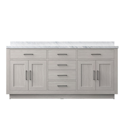 Lexora Abbey 72 in. White Oak Double Sink Bath Vanity