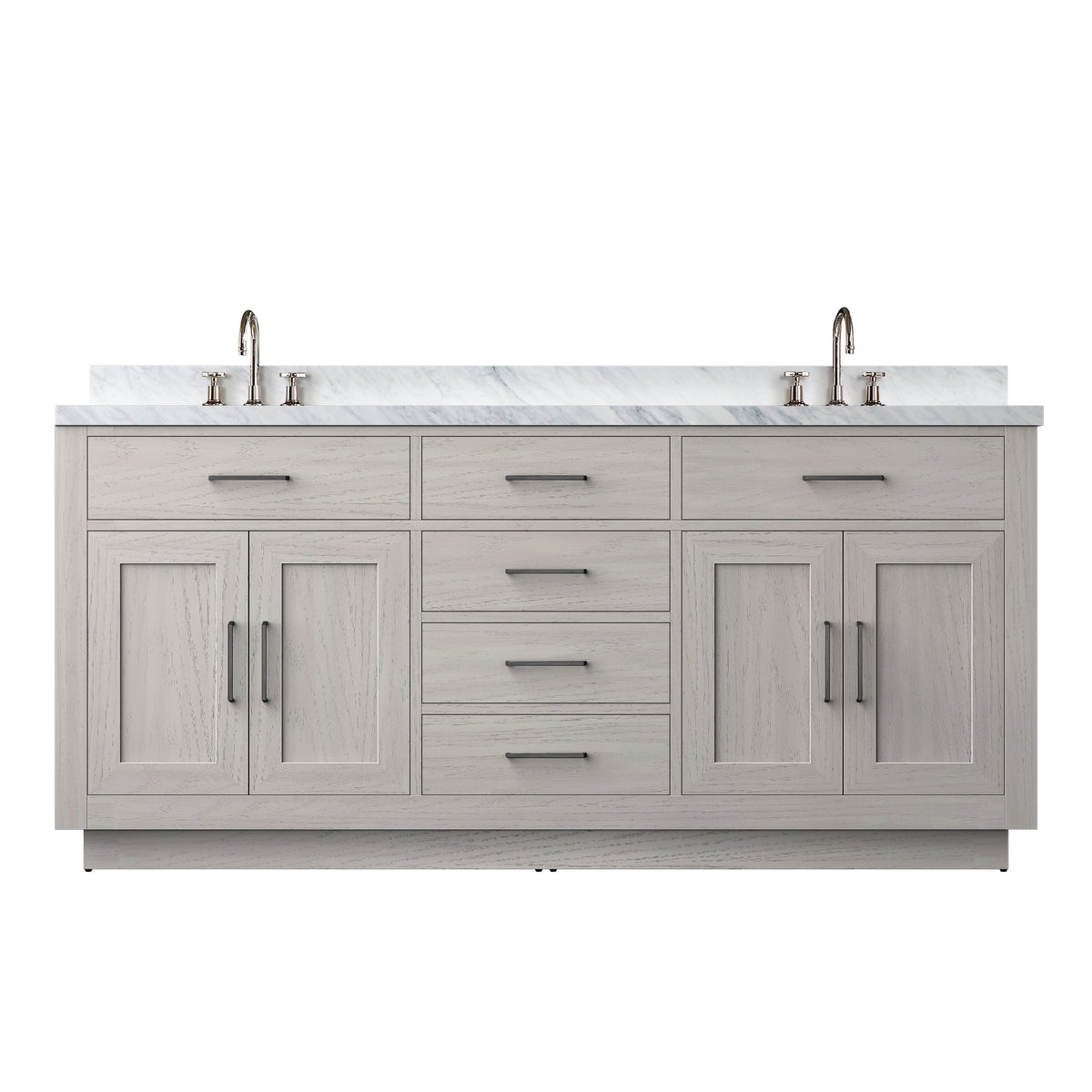 Lexora Abbey 72 in. White Oak Double Sink Bath Vanity