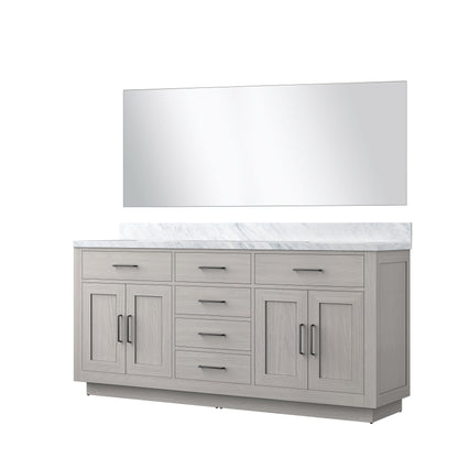 Lexora Abbey 72 in. White Oak Double Sink Bath Vanity