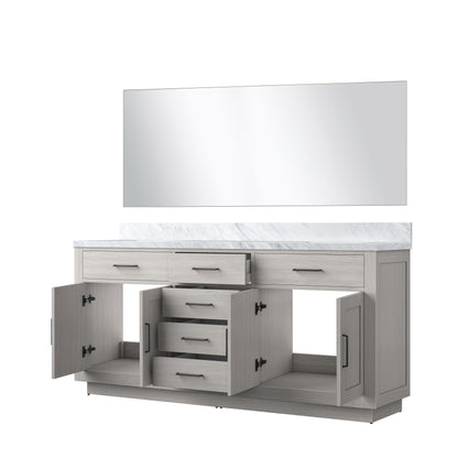 Lexora Abbey 72 in. White Oak Double Sink Bath Vanity