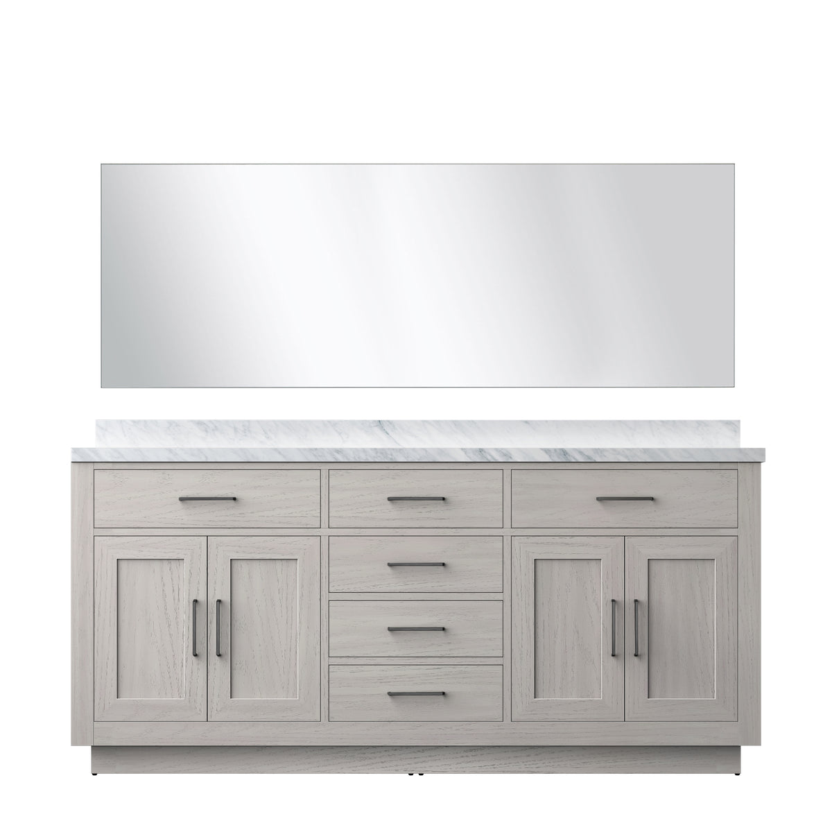 Lexora Abbey 72 in. White Oak Double Sink Bath Vanity