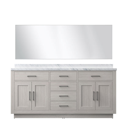 Lexora Abbey 72 in. White Oak Double Sink Bath Vanity