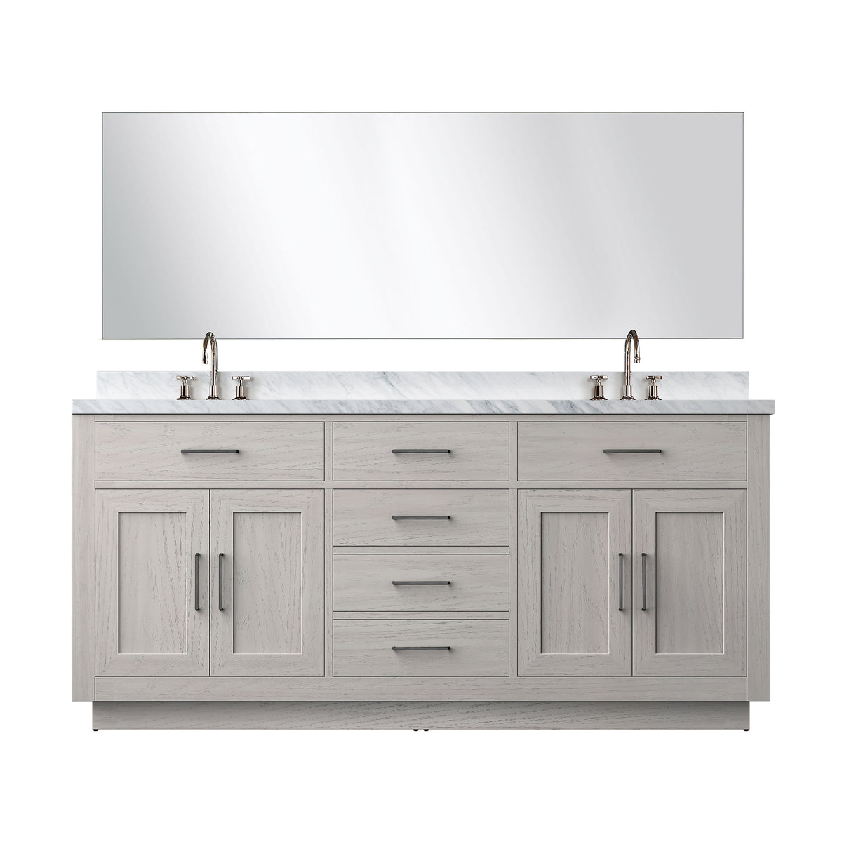 Lexora Abbey 72 in. White Oak Double Sink Bath Vanity