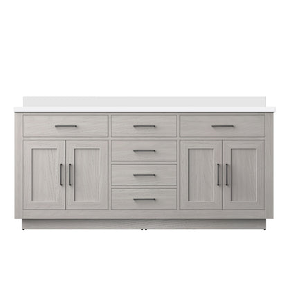 Lexora Abbey 72 in. White Oak Double Sink Bath Vanity