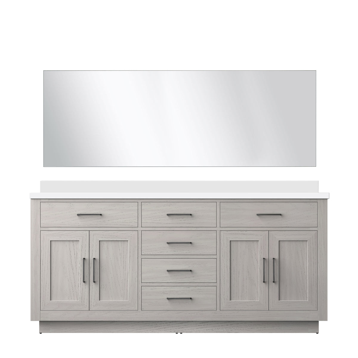 Lexora Abbey 72 in. White Oak Double Sink Bath Vanity