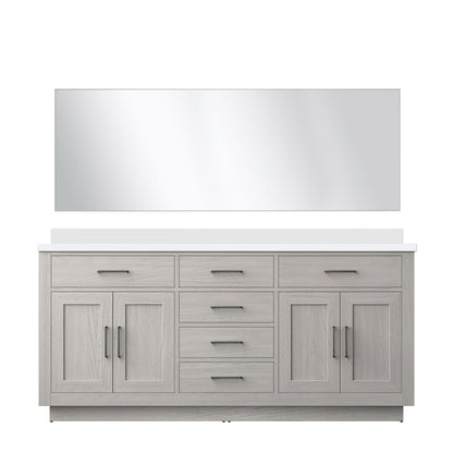 Lexora Abbey 72 in. White Oak Double Sink Bath Vanity