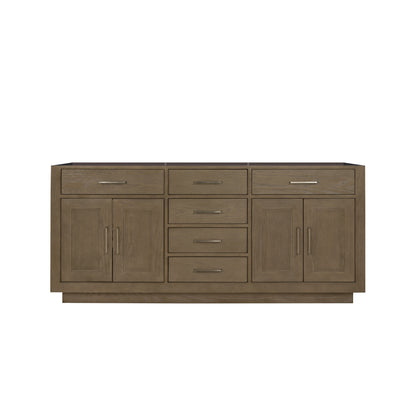 Lexora Abbey 72 in. Grey Oak Double Sink Bath Vanity