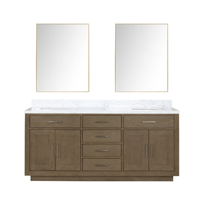 Lexora Abbey 72 in. Grey Oak Double Sink Bath Vanity