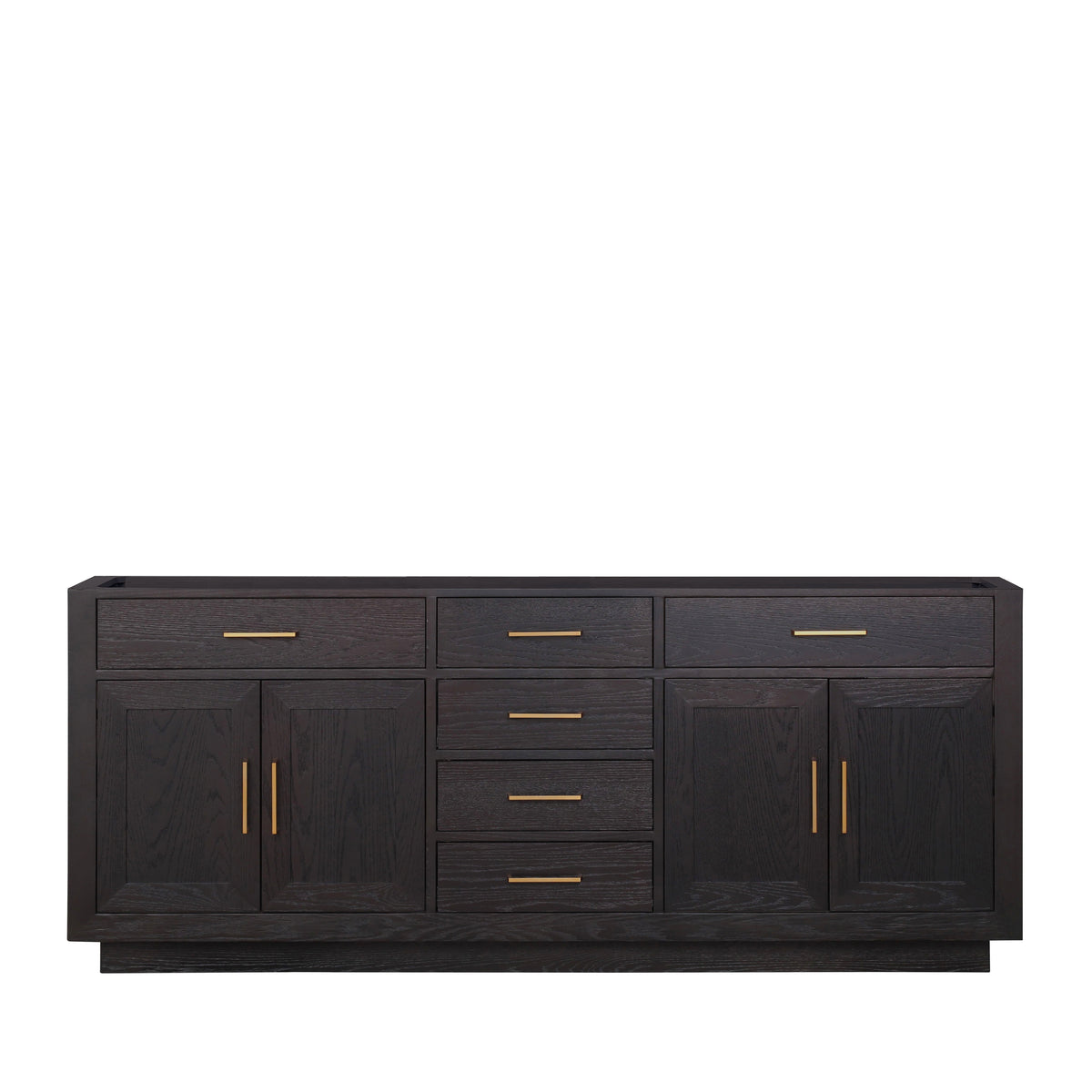 Lexora Abbey 80 in. Black Oak Double Sink Bath Vanity