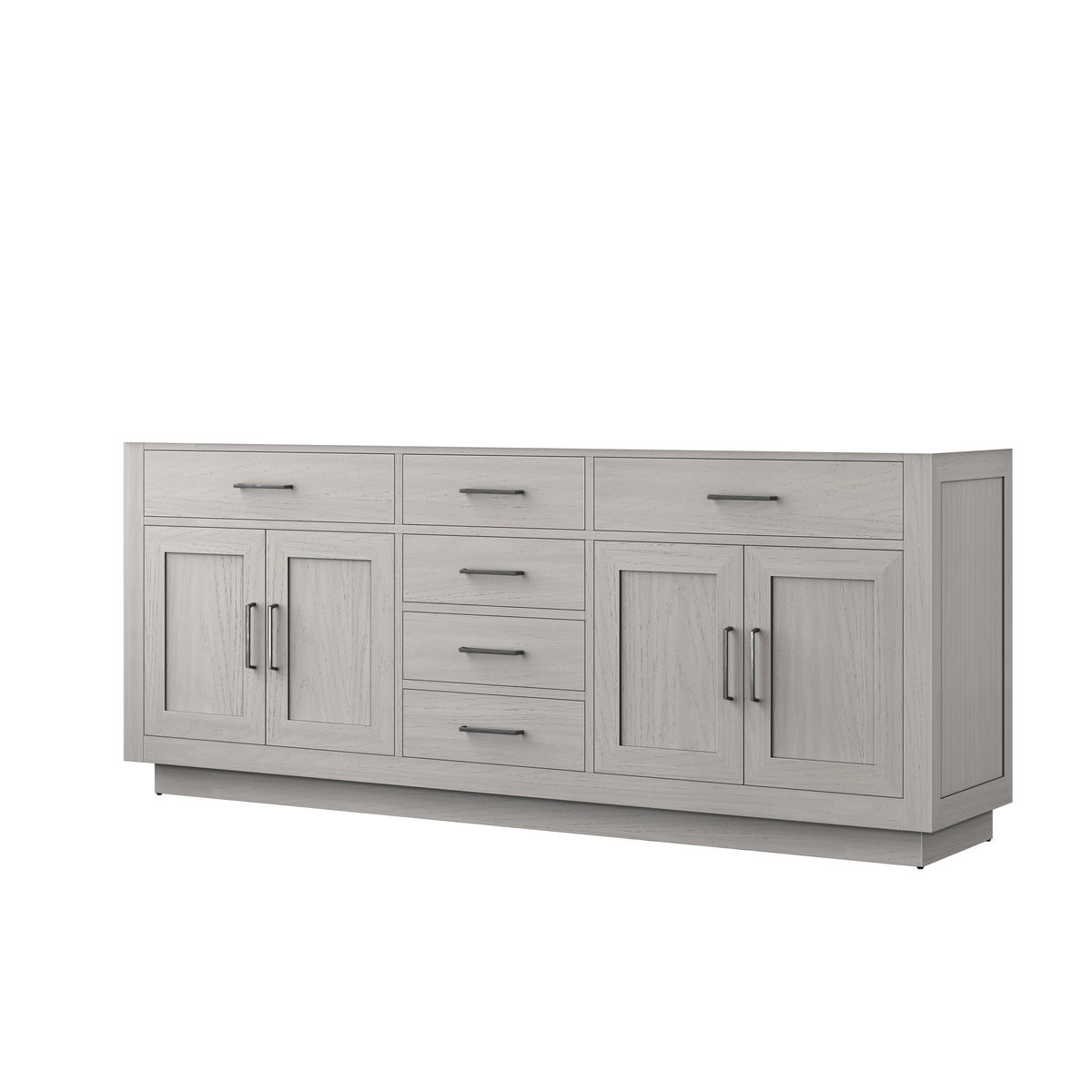 Lexora Abbey 80 in. White Oak Double Sink Bath Vanity