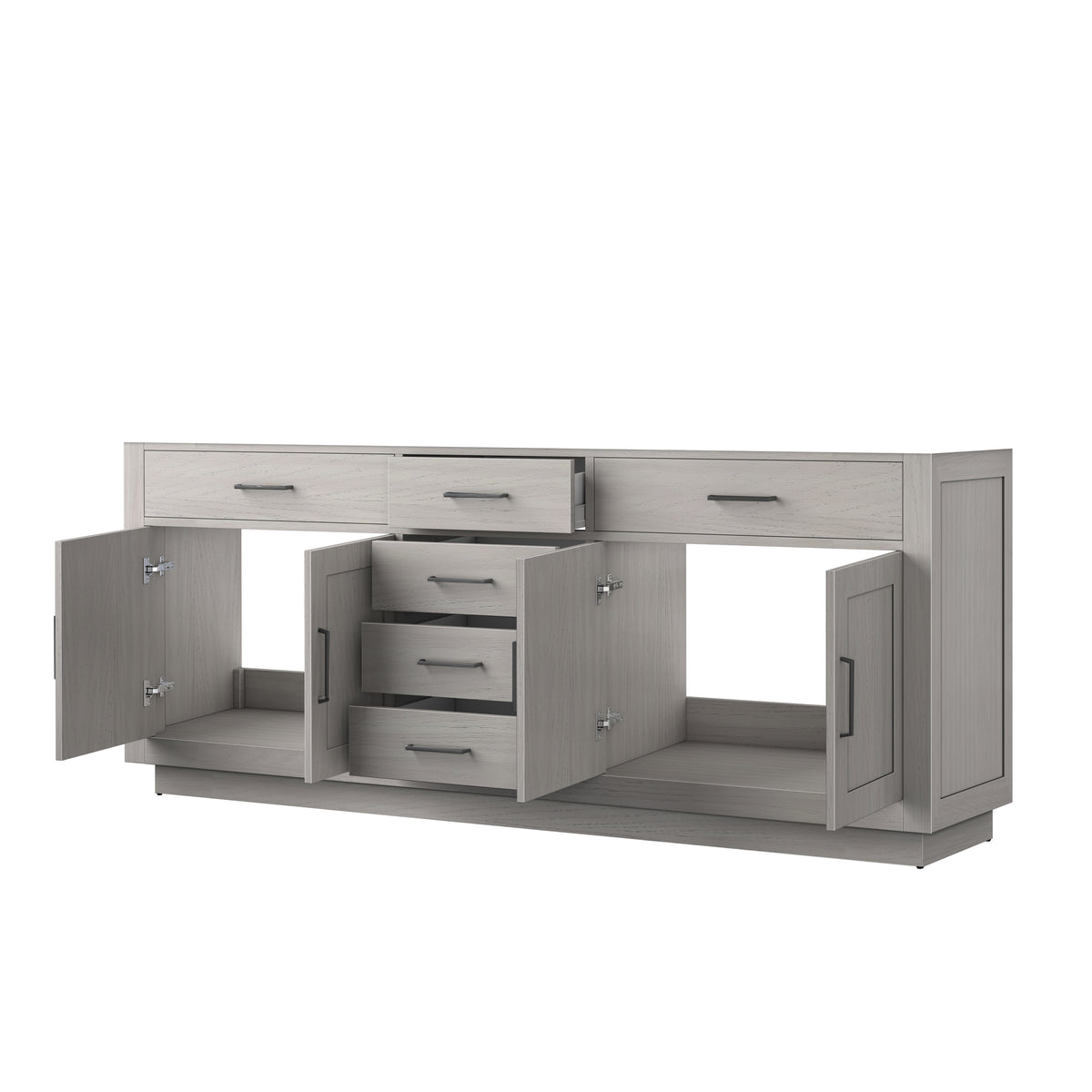 Lexora Abbey 80 in. White Oak Double Sink Bath Vanity