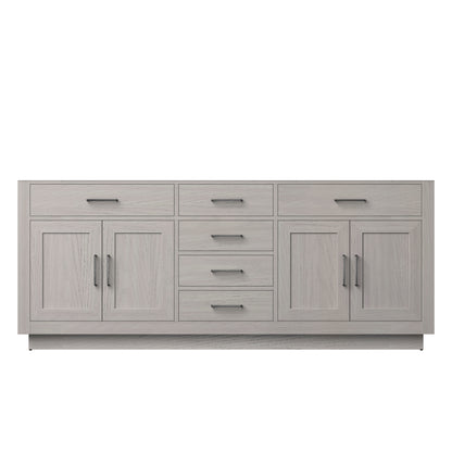 Lexora Abbey 80 in. White Oak Double Sink Bath Vanity