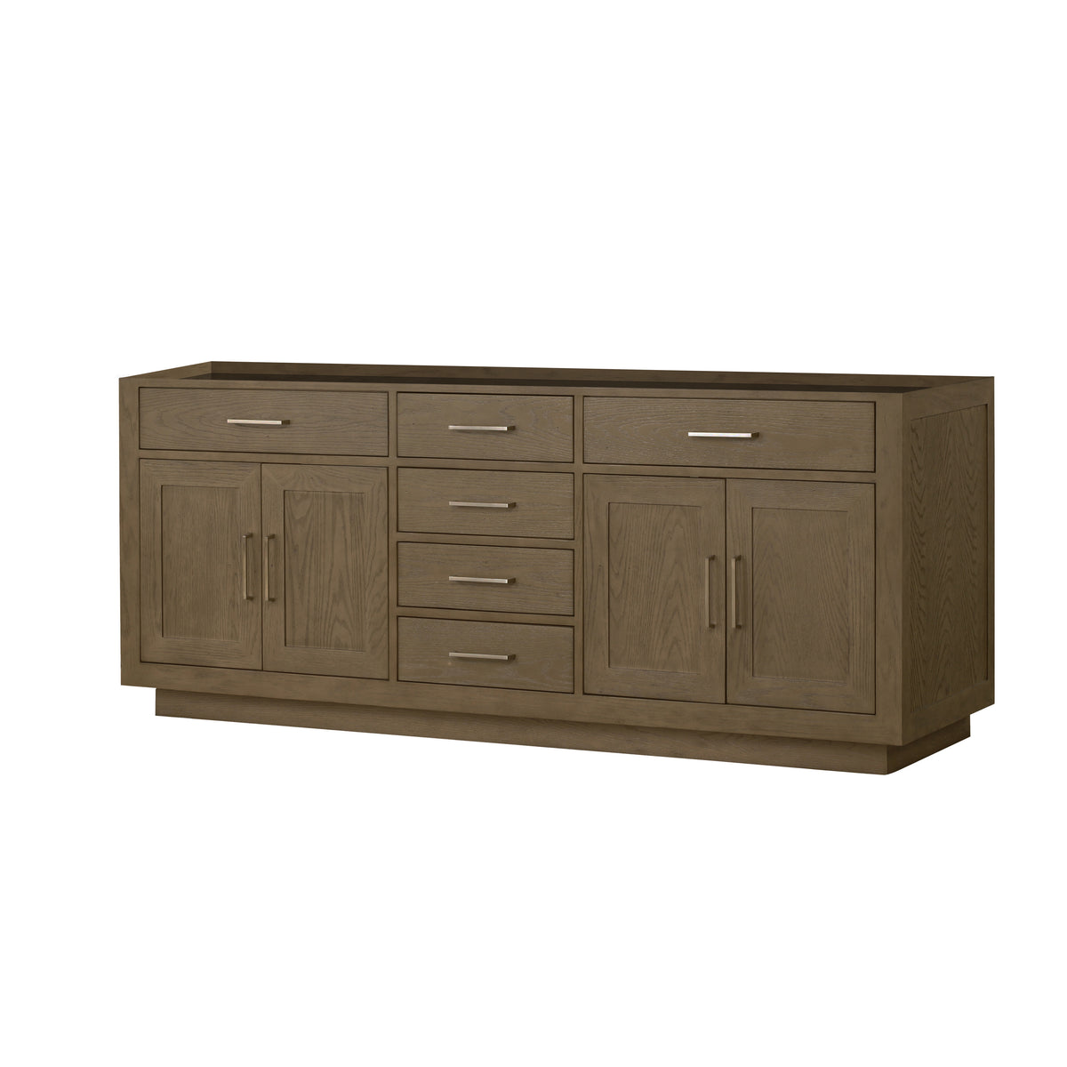 Lexora Abbey 80 in. Grey Oak Double Sink Bath Vanity