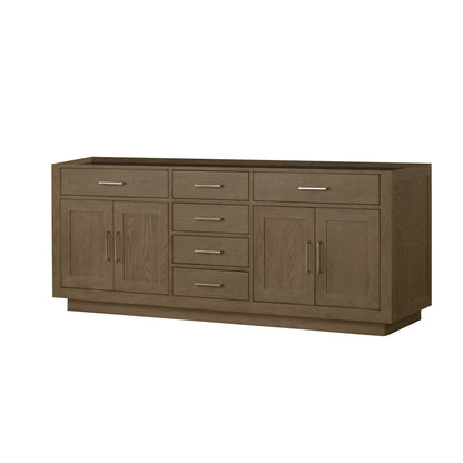 Lexora Abbey 80 in. Grey Oak Double Sink Bath Vanity