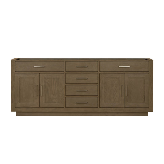 Lexora Abbey 80 in. Grey Oak Double Sink Bath Vanity