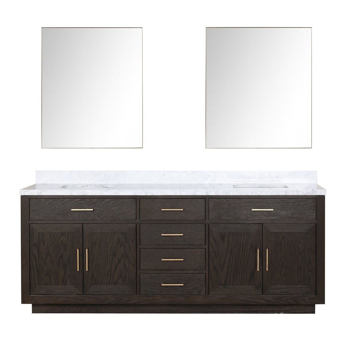 Lexora Abbey 84 in. Brown Oak Double Sink Bath Vanity