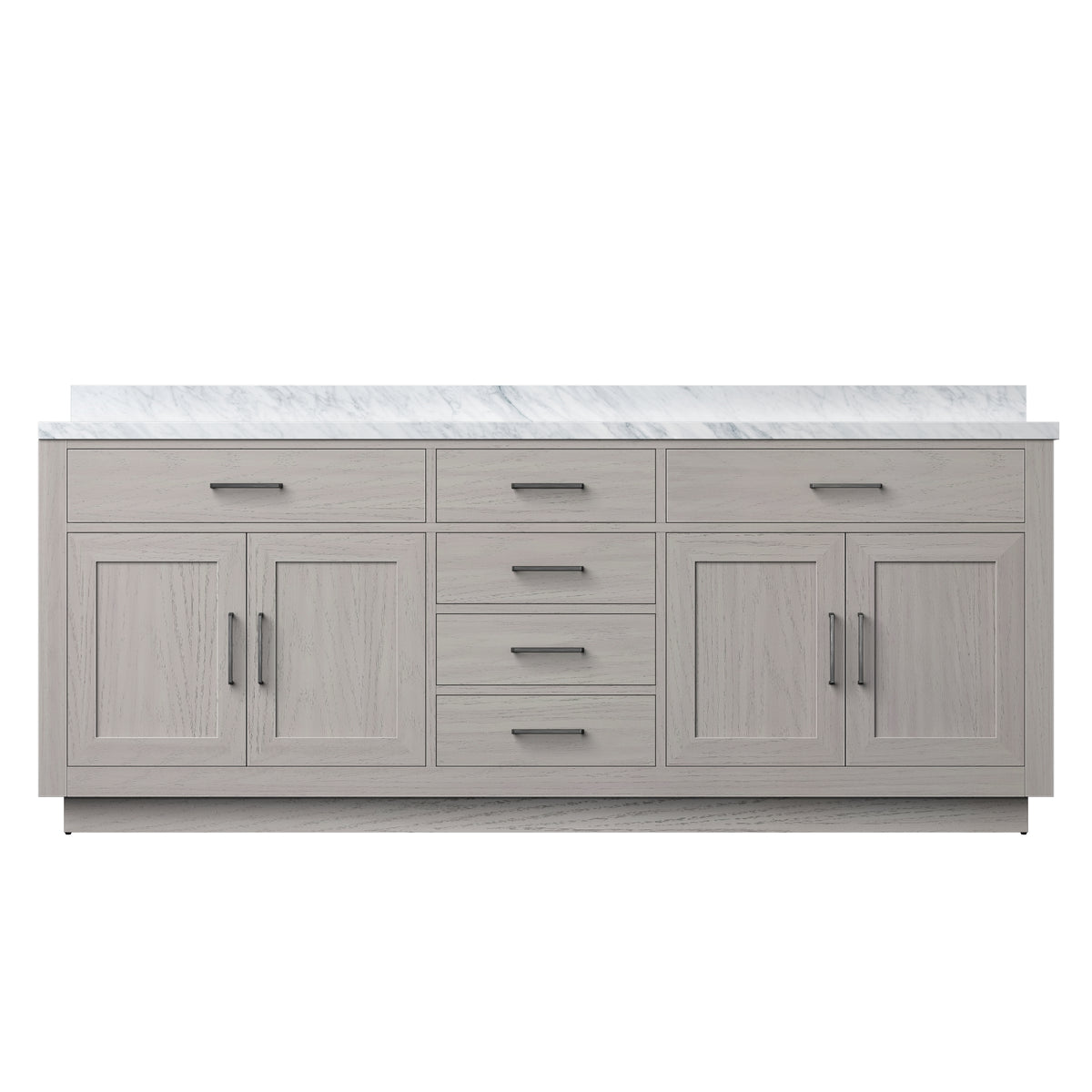 Lexora Abbey 84 in. White Oak Double Sink Bath Vanity