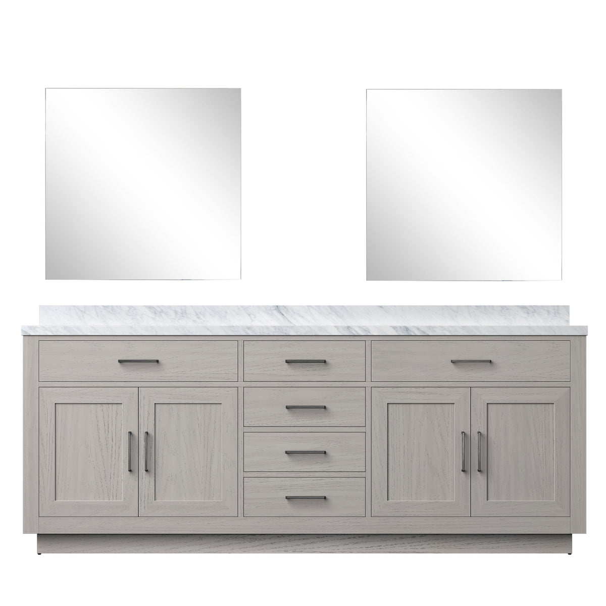 Lexora Abbey 84 in. White Oak Double Sink Bath Vanity