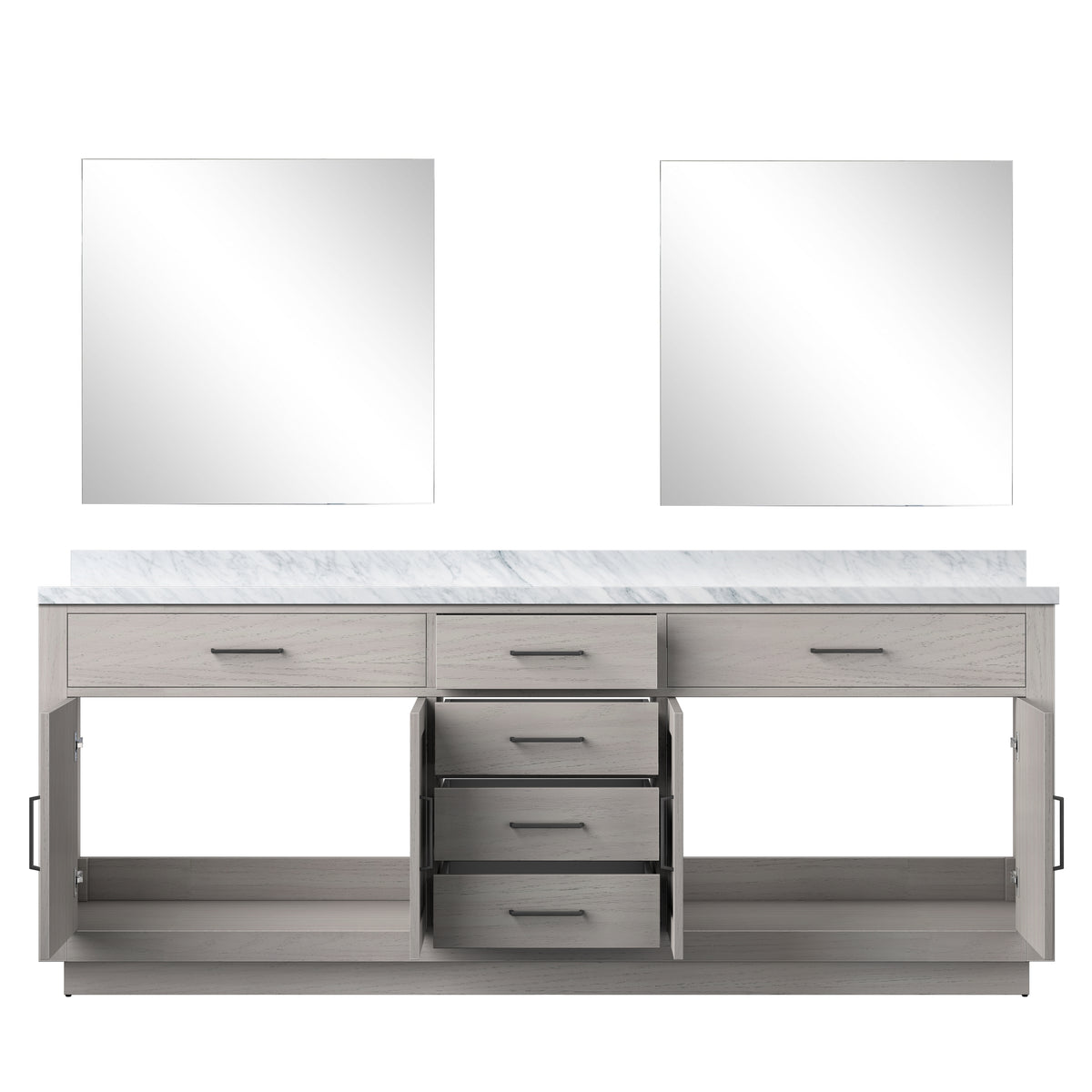 Lexora Abbey 84 in. White Oak Double Sink Bath Vanity