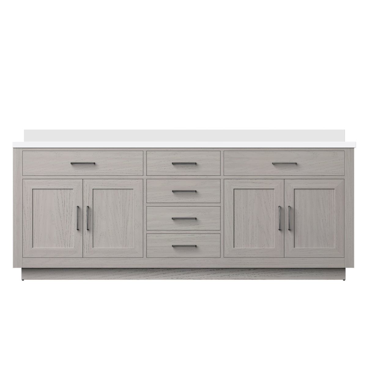 Lexora Abbey 84 in. White Oak Double Sink Bath Vanity