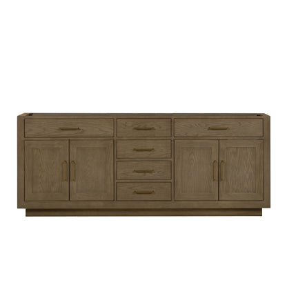 Lexora Abbey 84 in. Grey Oak Double Sink Bath Vanity