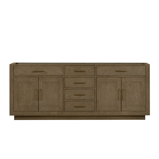 Lexora Abbey 84 in. Grey Oak Double Sink Bath Vanity