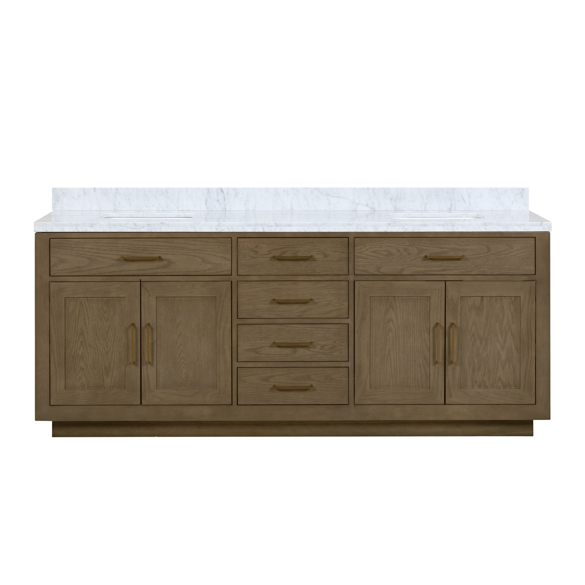 Lexora Abbey 84 in. Grey Oak Double Sink Bath Vanity