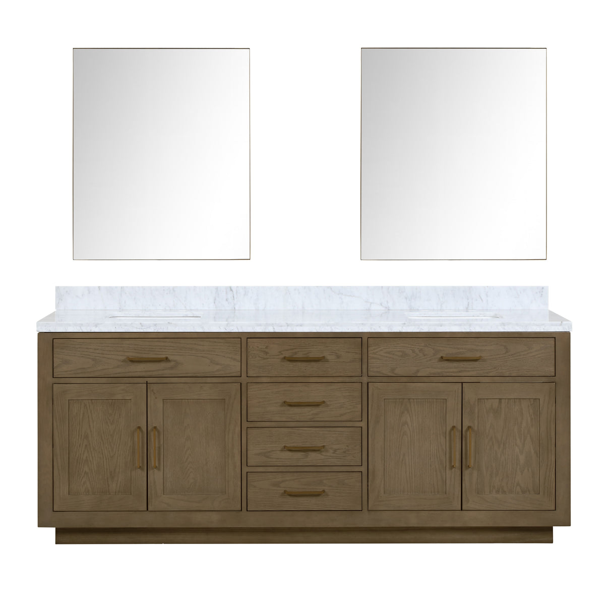 Lexora Abbey 84 in. Grey Oak Double Sink Bath Vanity