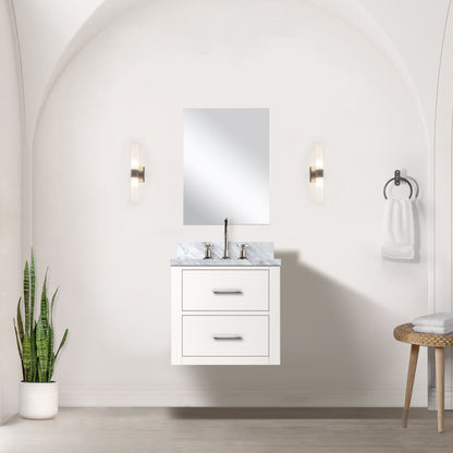 Lexora Castor 20 in. White Single Sink Bath Vanity