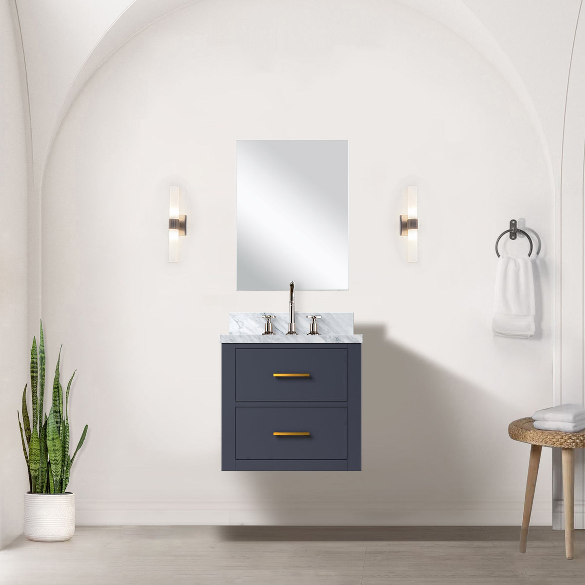 Lexora Castor 20 in. Blue Single Sink Bath Vanity