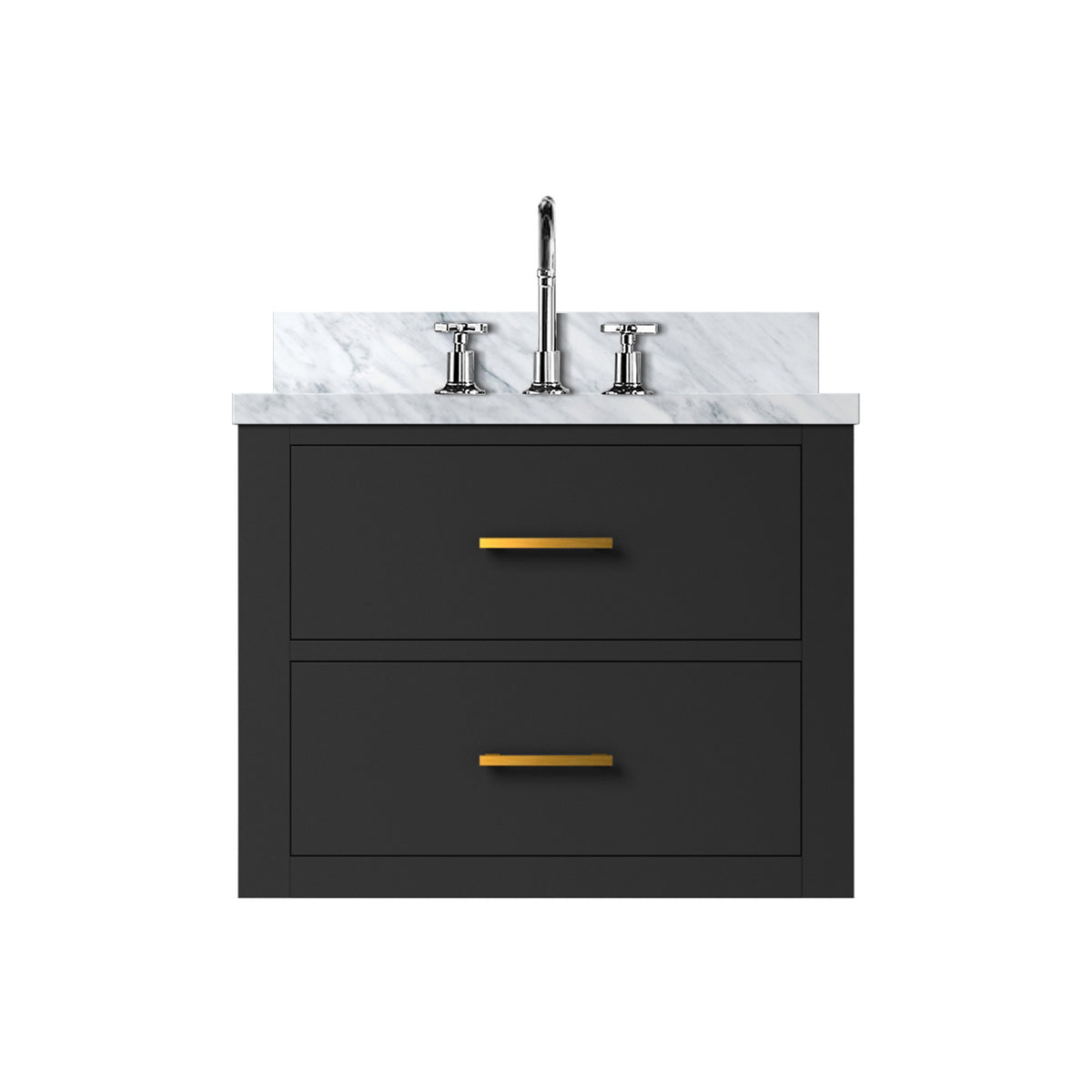 Lexora Castor 24 in. Black Single Sink Bath Vanity