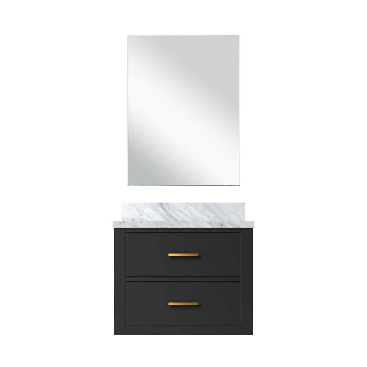 Lexora Castor 24 in. Black Single Sink Bath Vanity