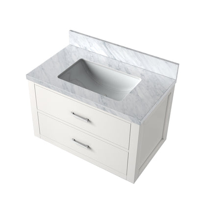 Lexora Castor 30 in. White Single Sink Bath Vanity