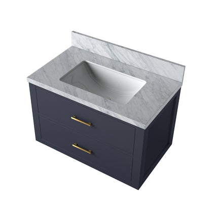 Lexora Castor 30 in. Blue Single Sink Bath Vanity