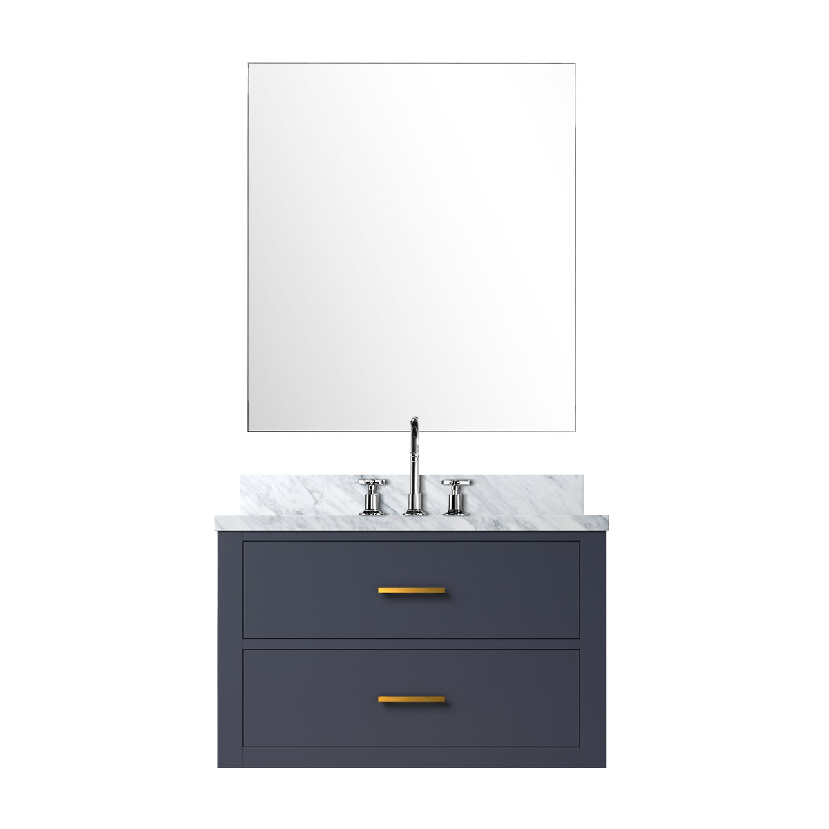 Lexora Castor 30 in. Blue Single Sink Bath Vanity